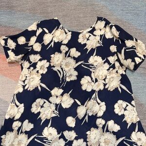 Sienna Sky Navy and Cream Patterned Blouse